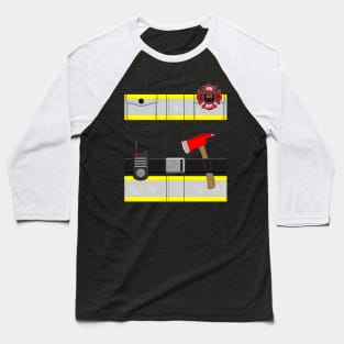 Kids Fireman Costume Baseball T-Shirt